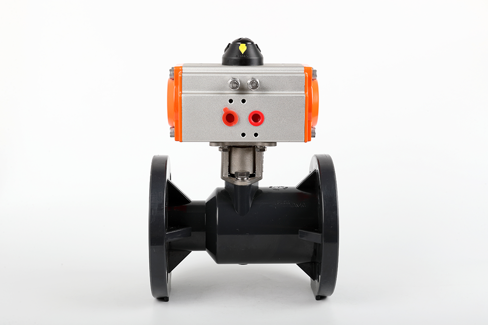 海淀气动法兰一体球阀